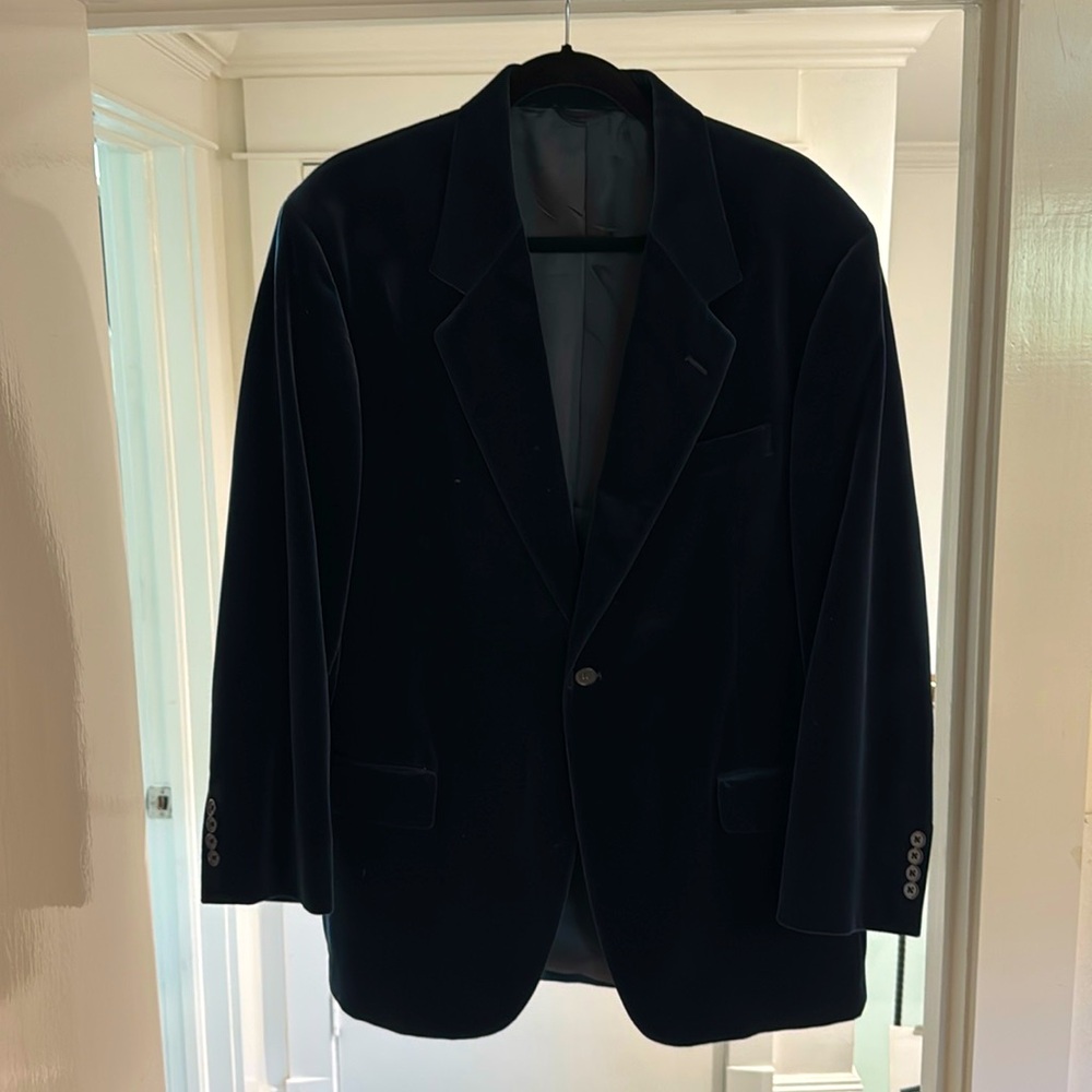 Perry Ellis Velvet Blazer Navy - 40R